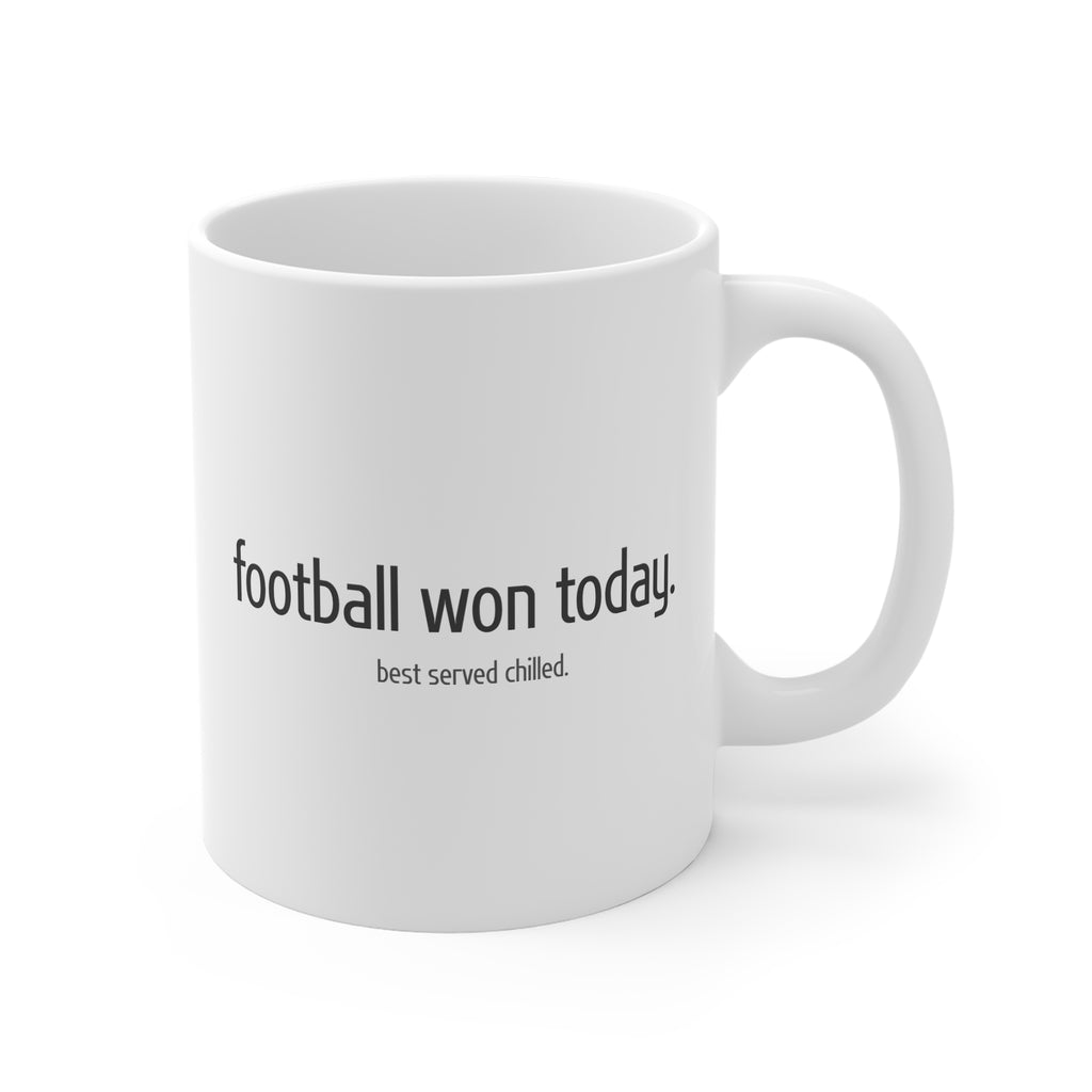 White mug with black text 'Perimenopanicide' on a white background